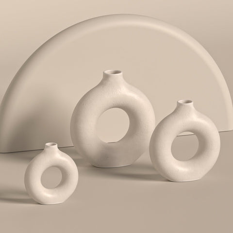 Hollow Ceramic Vase - Maelina
